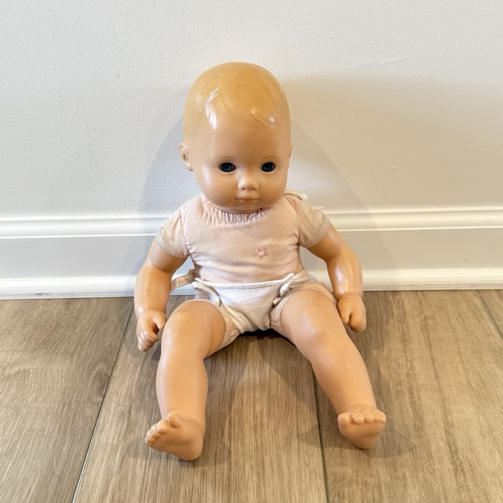 American Girl Bitty Baby 2014 Blonde‎ Hair Blue Eyes Diaper